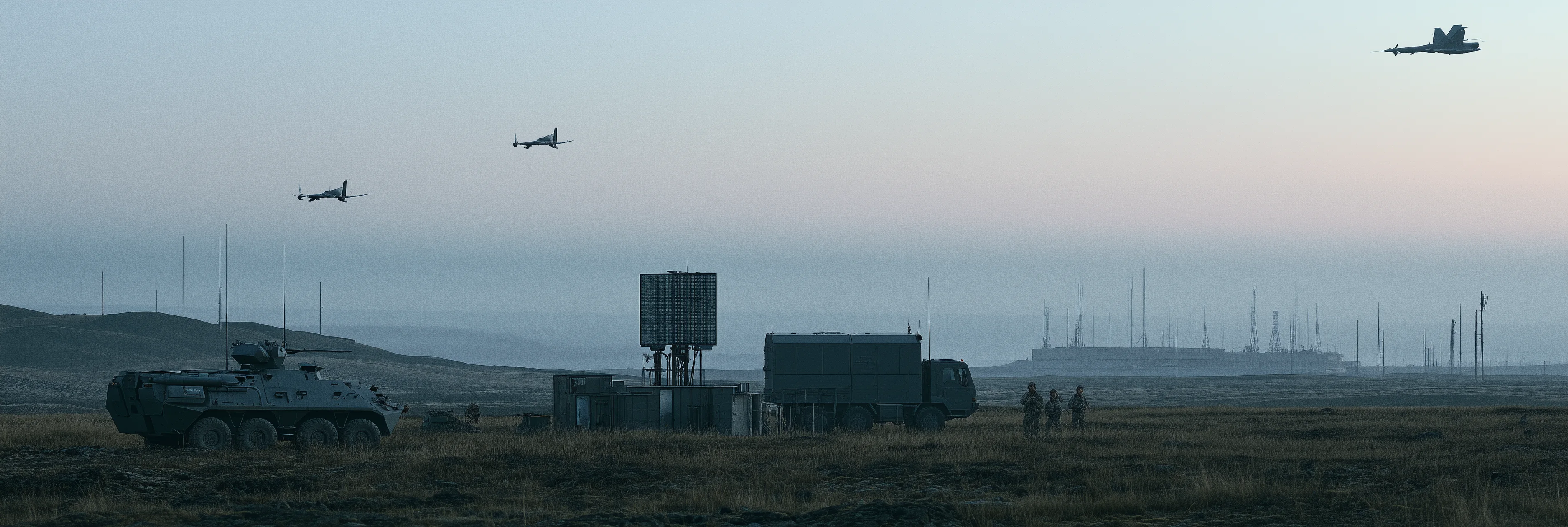 Armored vehicle and communications system in the field